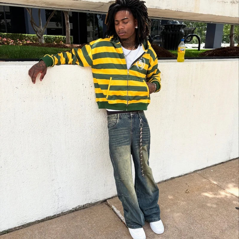 Y2K STRIPE HOODIE