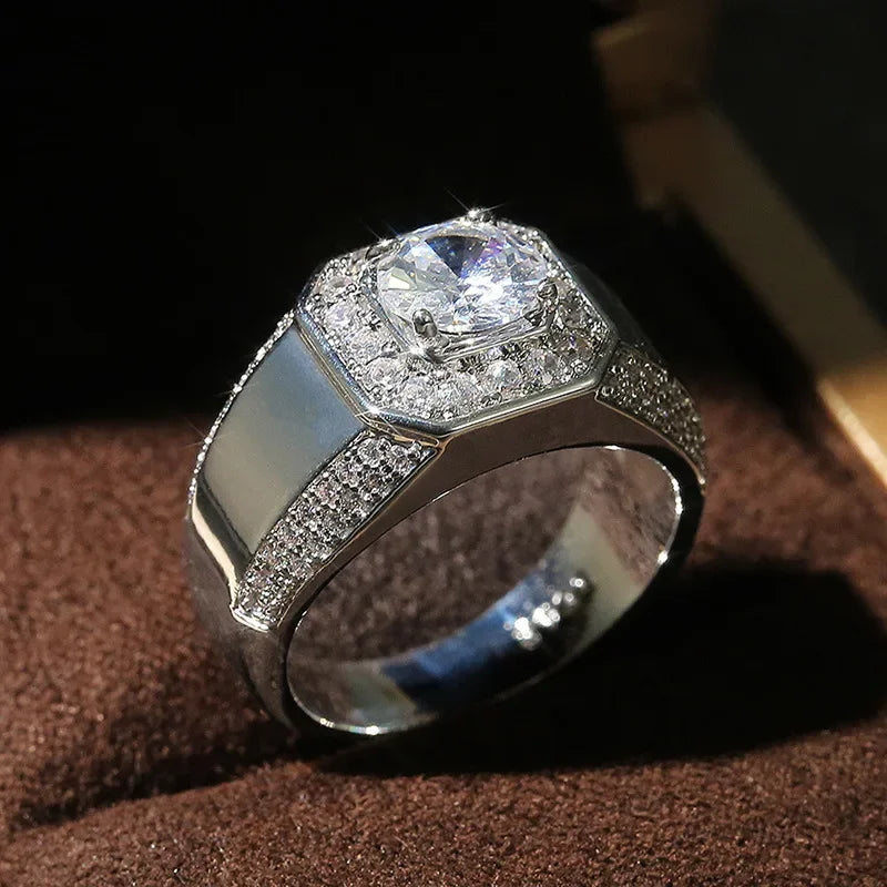 ICED SIGNET RING