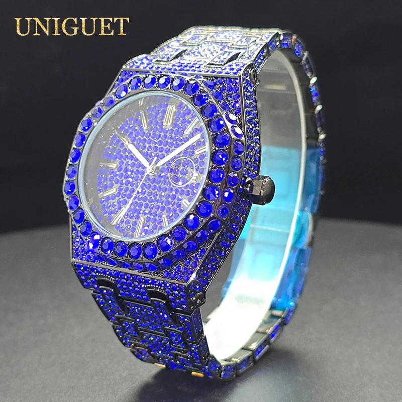 OCTAGONAL ICED WATCH