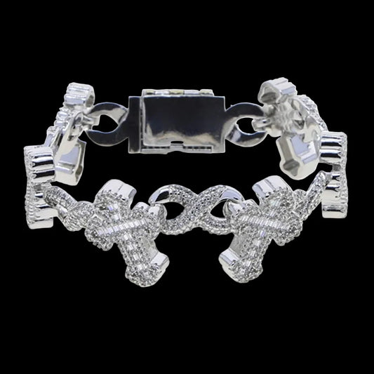ICED CROSS BRACLET