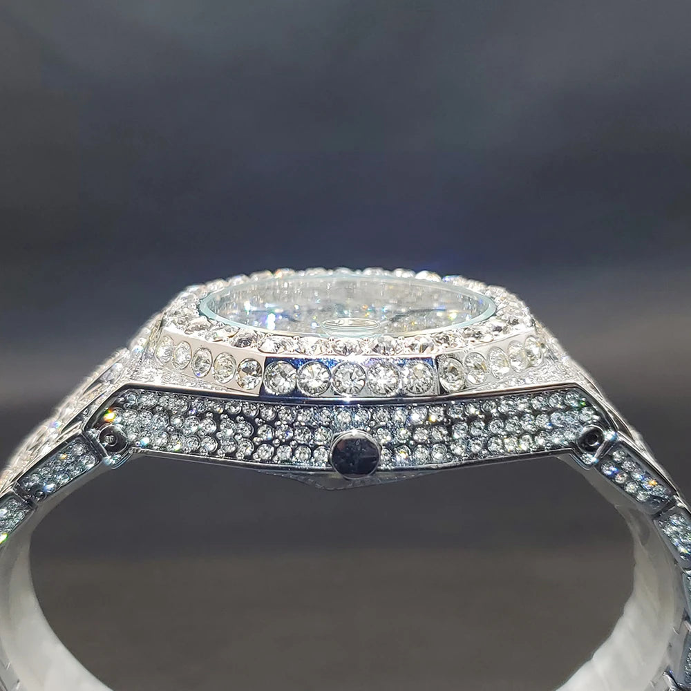 OCTAGONAL ICED WATCH