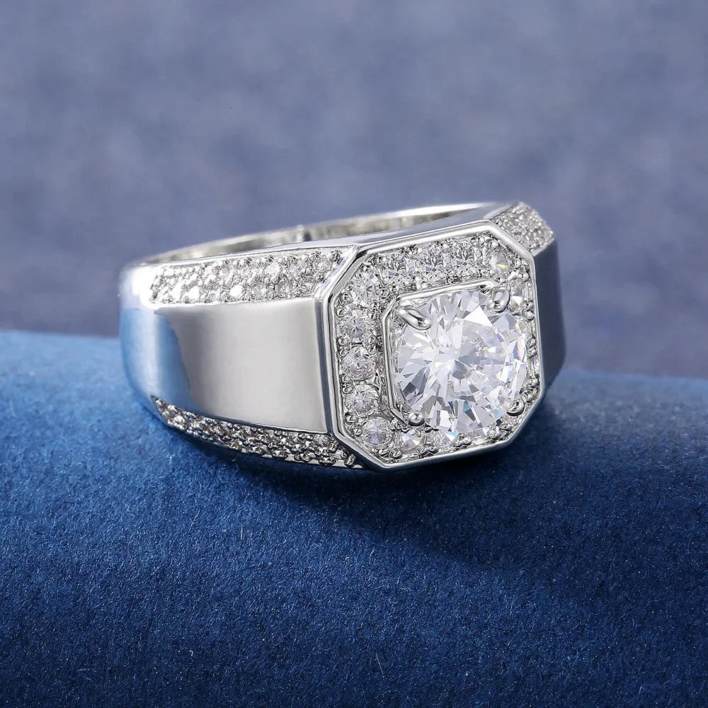 ICED SIGNET RING