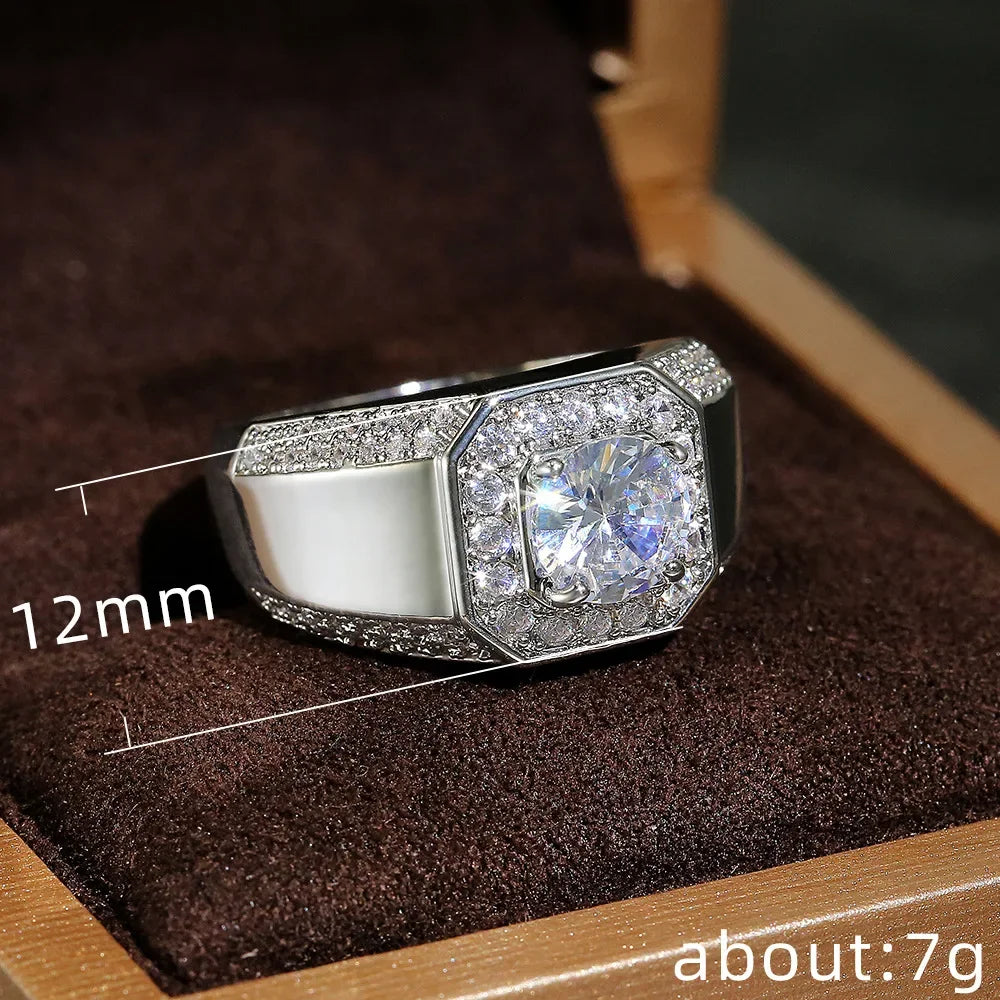 ICED SIGNET RING