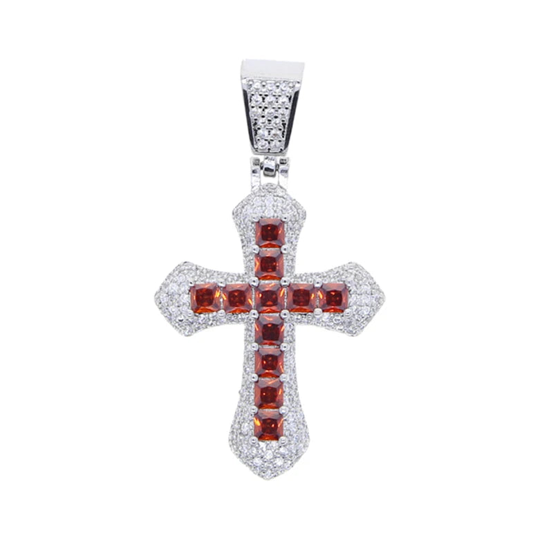ICED CROSS PENDANT CHAIN