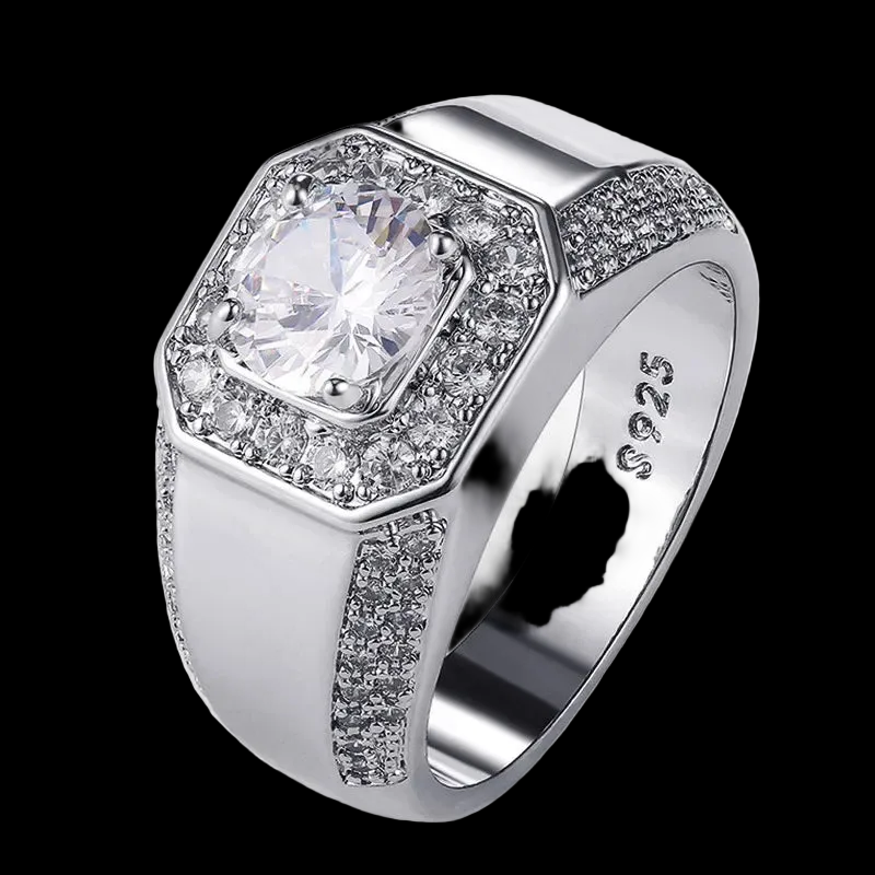 ICED SIGNET RING