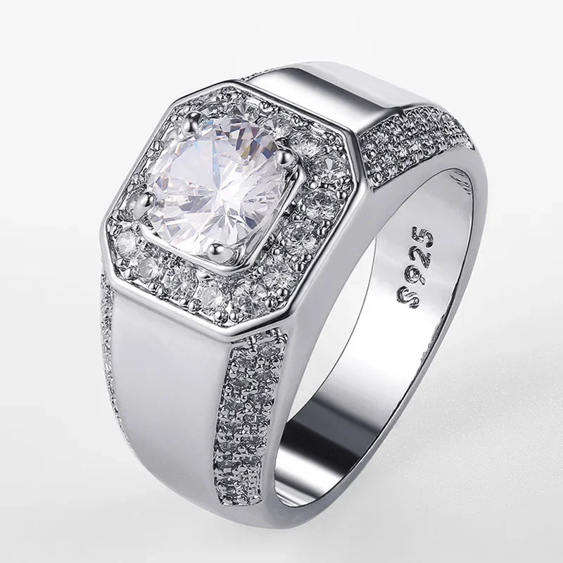 ICED SIGNET RING