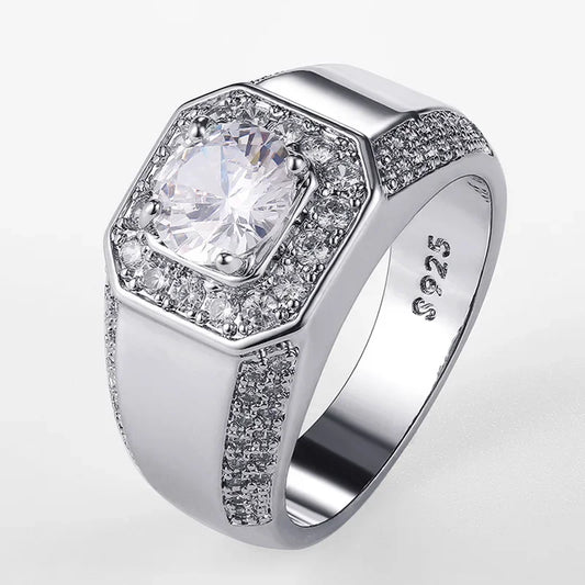 ICED SIGNET RING