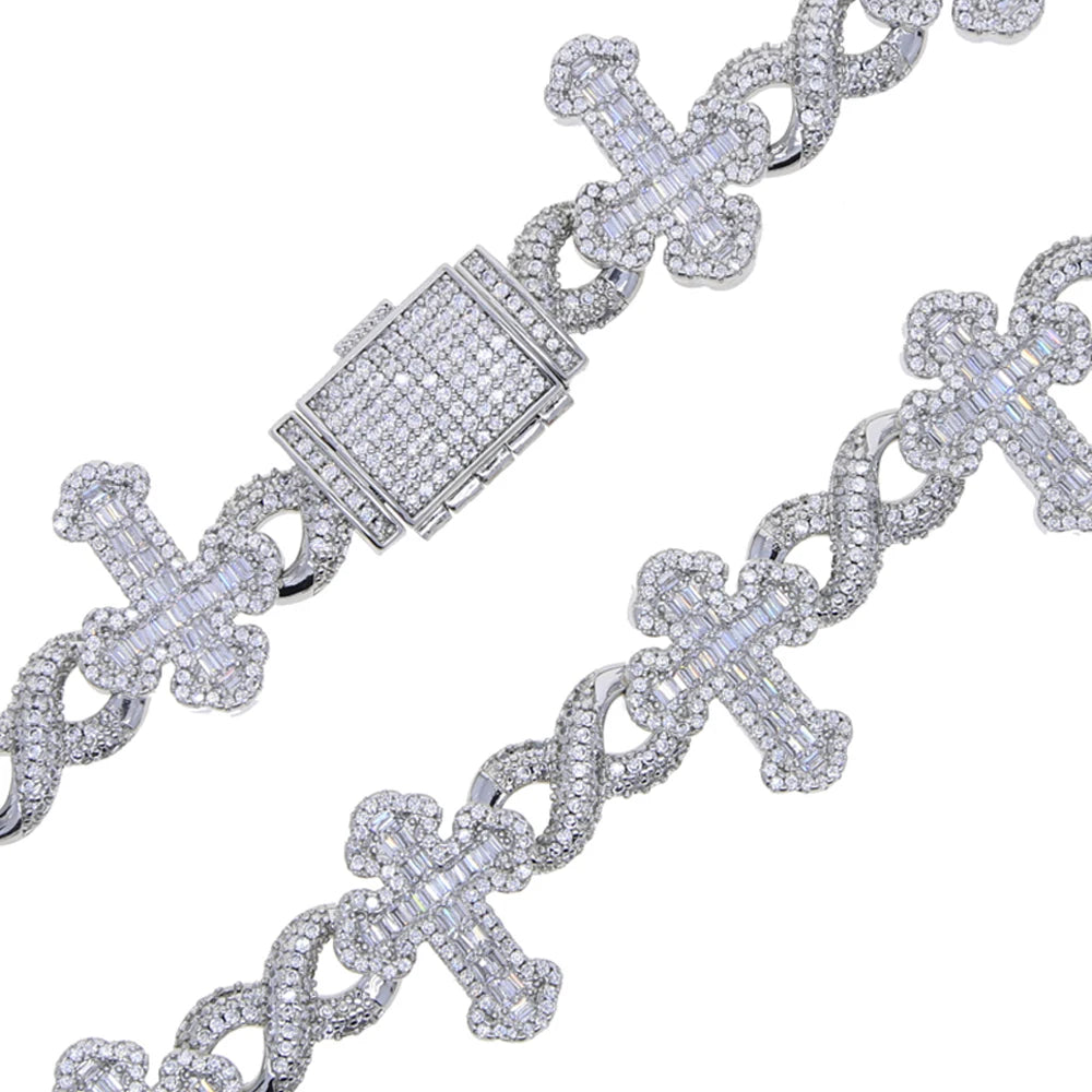 ICED CROSS BRACLET