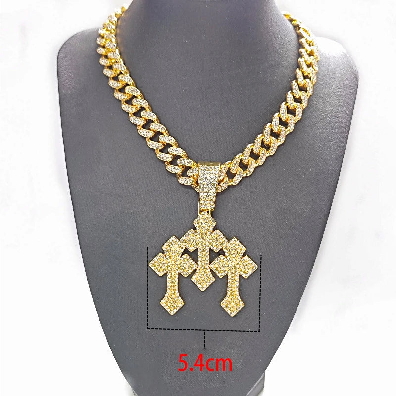 STACKED CROSS CHAIN