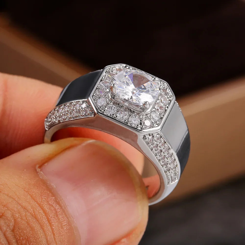 ICED SIGNET RING