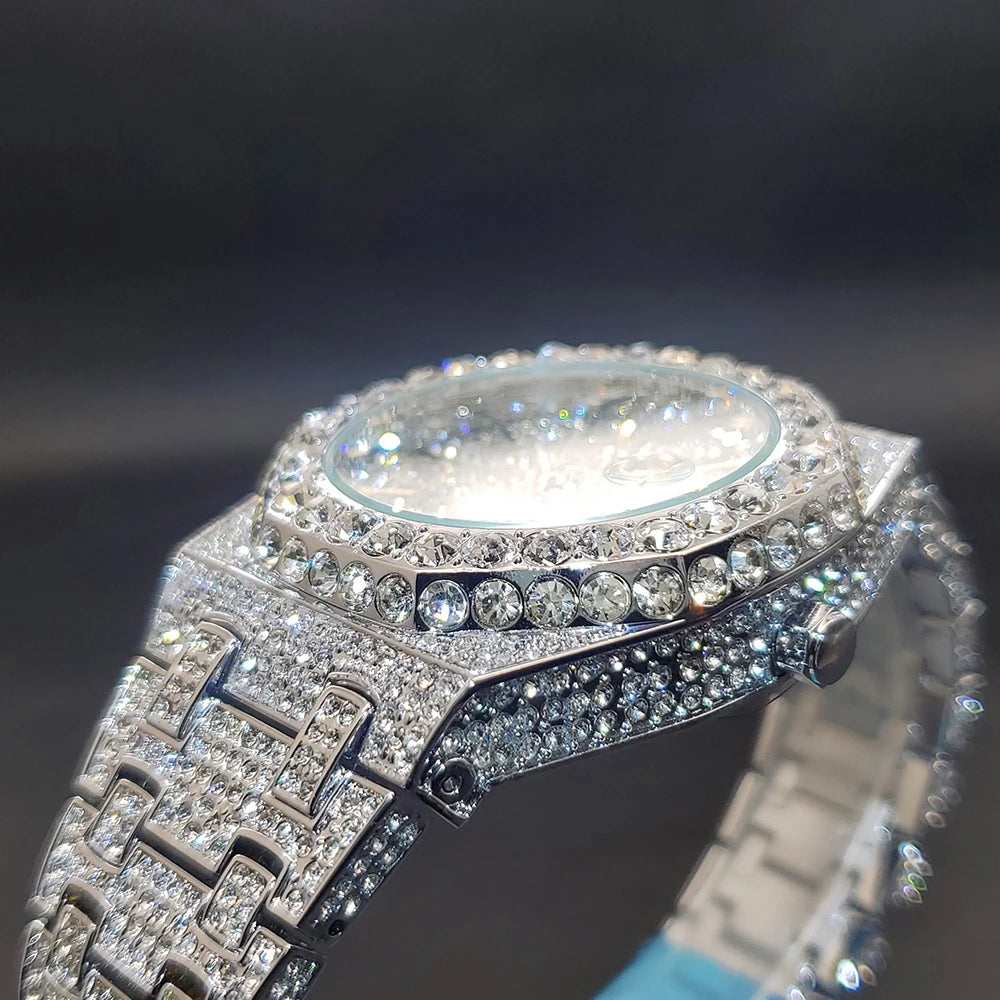 OCTAGONAL ICED WATCH