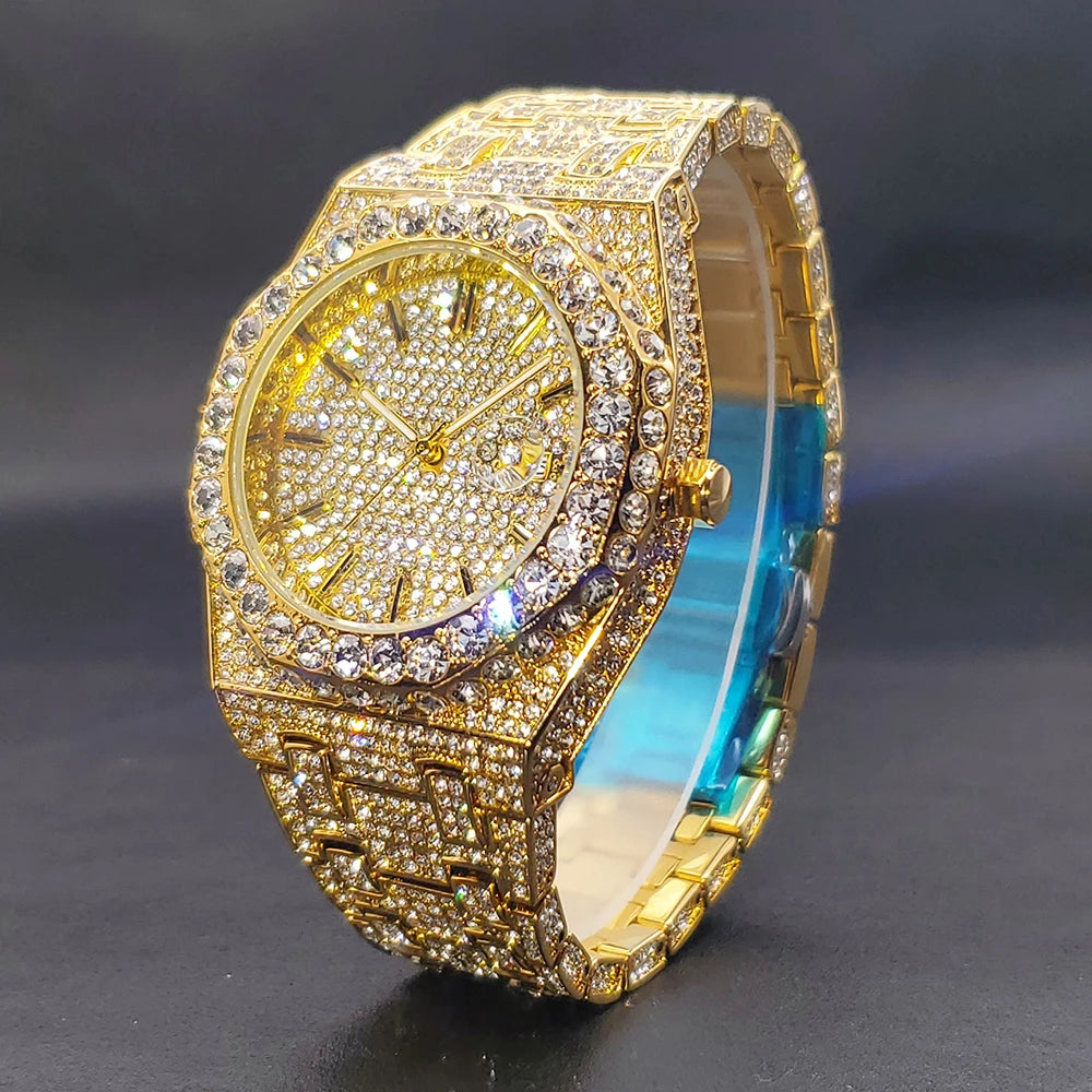 OCTAGONAL ICED WATCH
