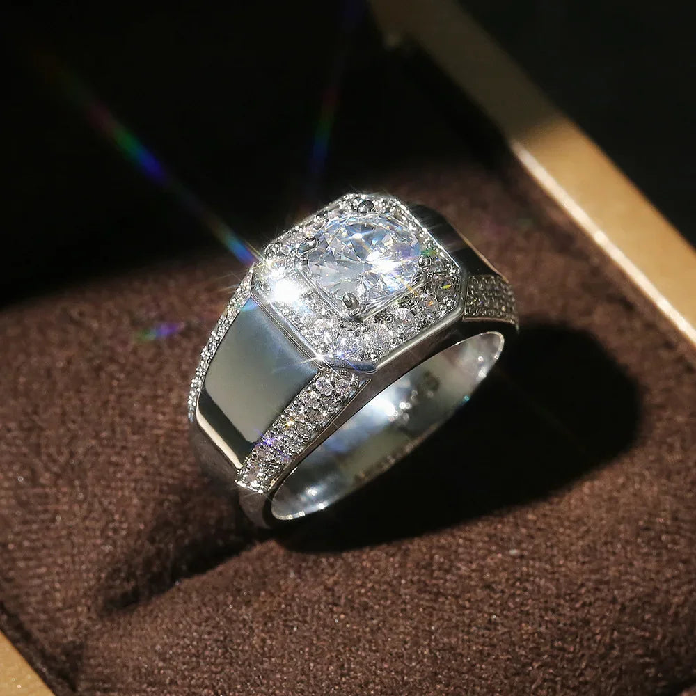 ICED SIGNET RING