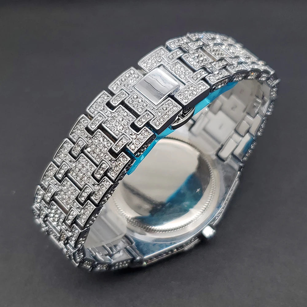 OCTAGONAL ICED WATCH