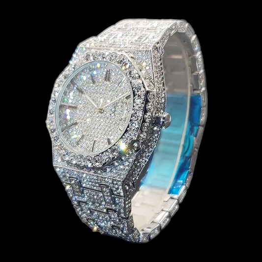 OCTAGONAL ICED WATCH