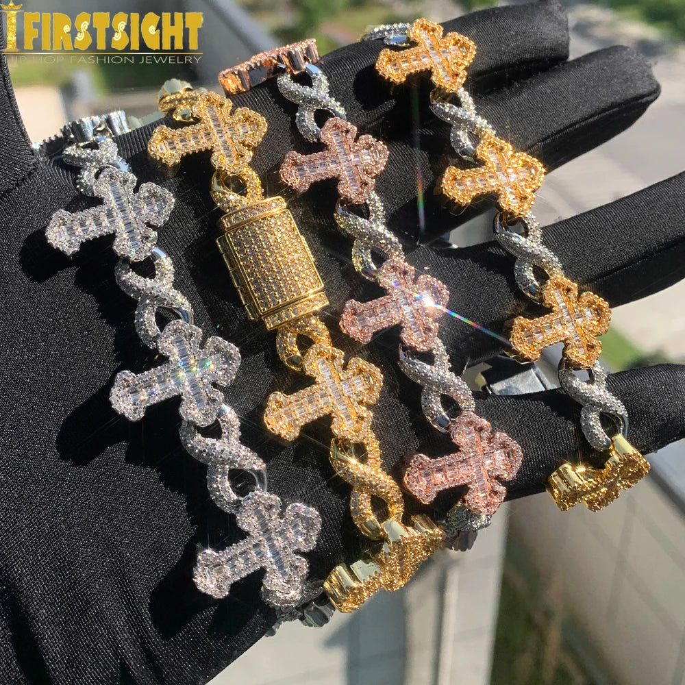 ICED CROSS BRACLET