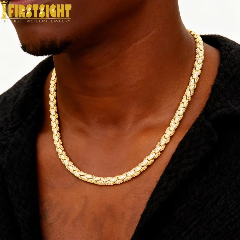 ICED SNAKE CHAIN