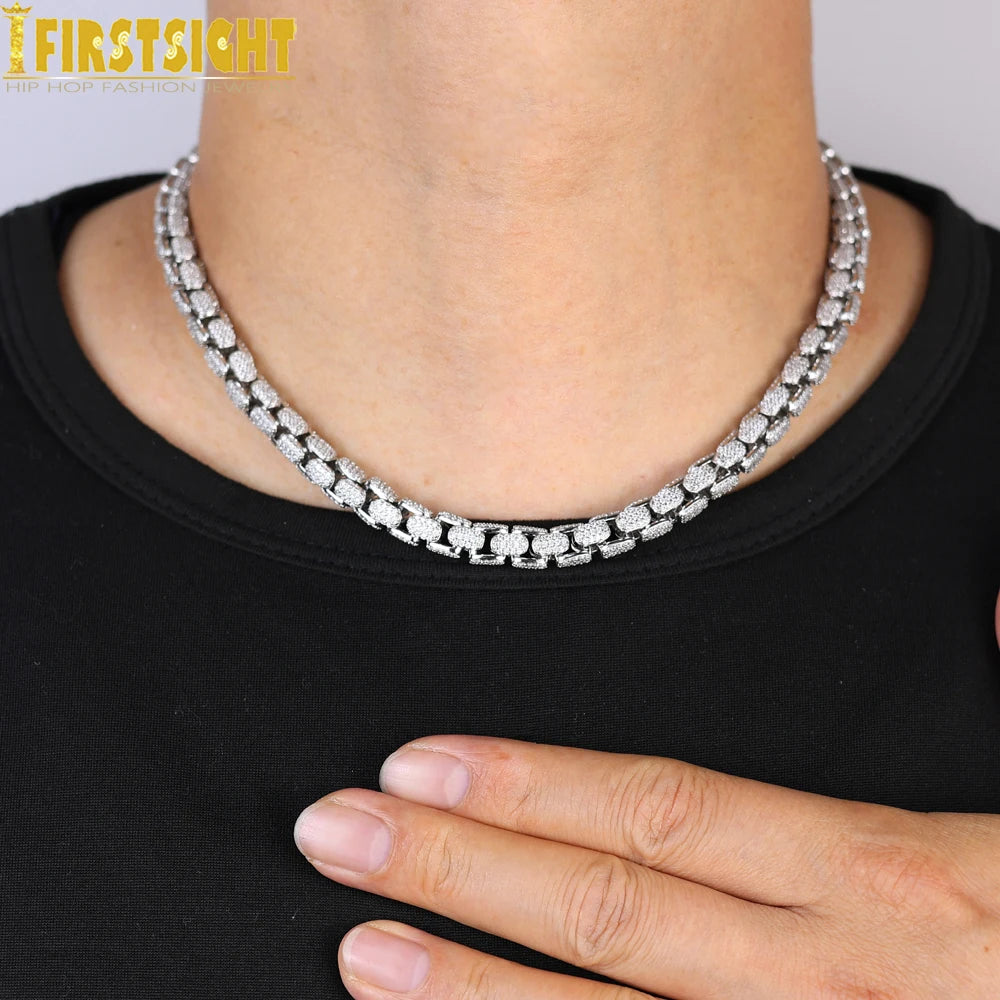 ICED SNAKE CHAIN
